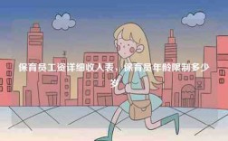 保育員工資詳細(xì)收入表，保育員年齡限制多少歲