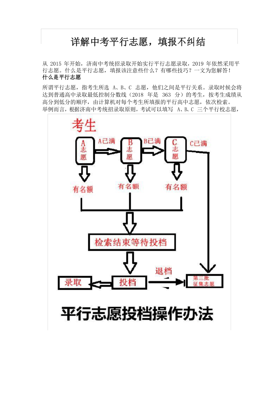 中考平行志愿錄取規(guī)則及填報(bào)技巧(中考志愿怎么填不會(huì)滑檔)-圖1
