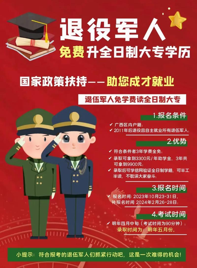 退役士兵免費(fèi)上全日制大專-圖1