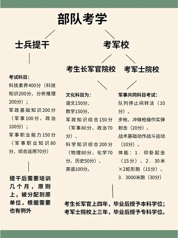 部隊(duì)軍校考試都考什么科目-圖1