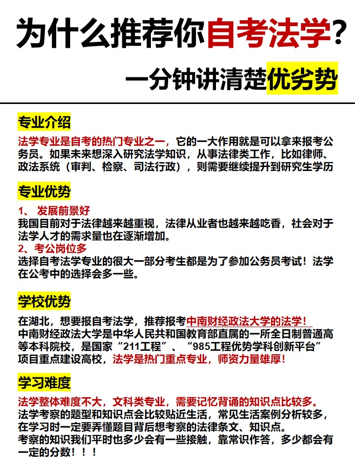 2025年為什么推薦你報(bào)考中南財(cái)經(jīng)政法大學(xué)的自考法學(xué)？-圖1