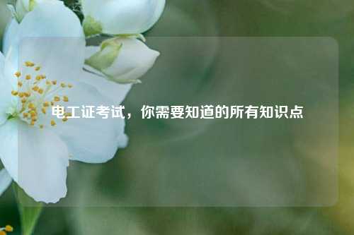 電工證考試，你需要知道的所有知識(shí)點(diǎn)-圖1