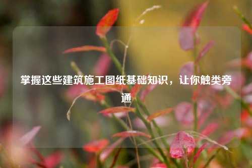 掌握這些建筑施工圖紙基礎知識，讓你觸類旁通-圖1