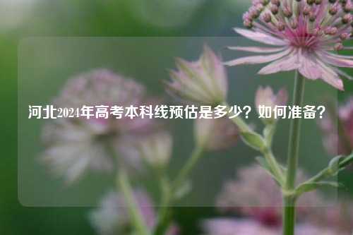河北2024年高考本科線預(yù)估是多少？如何準(zhǔn)備？-圖1